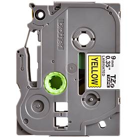 Brother Schriftbandkassette TZe-621, 9 mm breit, gelb/schwarz