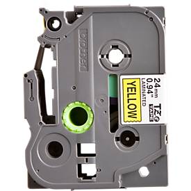 Brother Schriftbandkassette TZe-651, 24 mm, gelb/schwarz