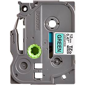 Brother Schriftbandkassette TZe-731, 12 mm breit, grün/schwarz