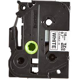 Brother Schriftbandkassette TZe-FX241, 18 mm breit, weiß/schwarz