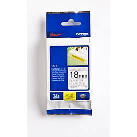 Brother Schriftbandkassette TZe-S141, 18 mm breit, farblos/schwarz