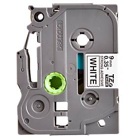 Brother Schriftbandkassette TZe-S221, 9 mm breit, weiß/schwarz