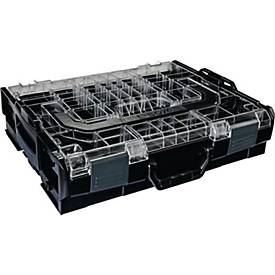 BS SYSTEMS Werkzeugkoffer L-BOXX 102, Deckel transparent, ABS schwarz anthrazit, Innenmaße B378xT313xH61 mm
