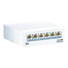 BTR E-DAT C6 6x8 AP distributor - Patch Panel - CAT 6 - STP - Grau - 1U