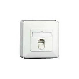 BTR E-DAT C6 8(8) AP - Wanddose - CAT 6 - RJ-45 - Pure White, RAL 9010