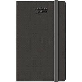 Buchkalender Korsch Edition Natur 2026, 144 Seiten, 12 Monats-Kalendarium für D/GB, B 130 x H 210 mm, Naturpapier/Naturkarton, schwarz