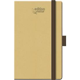 Buchkalender Korsch Edition Natur 2026, A5, 144 Seiten, 12 Monats-Kalendarium für D/GB, B 130 x H 210 mm, Naturpapier/Naturkarton, braun