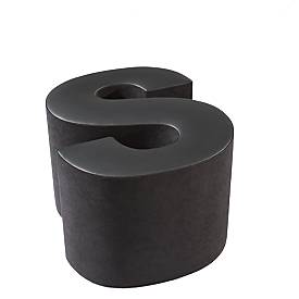 Buchstabenhocker, Kunstledersitz, Seitenflächen m. Stoffbezug, Sitzhöhe 450 mm, Buchstaben/Zahlen