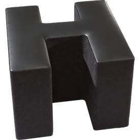 Buchstabenhocker, Kunstledersitz, Seitenflächen m. Stoffbezug, Sitzhöhe 450 mm, Buchstaben/Zahlen