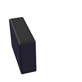 Buchstabenhocker, Kunstledersitz, Seitenflächen m. Stoffbezug, Sitzhöhe 450 mm, Buchstaben/Zahlen