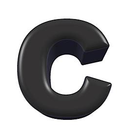 Buchstabenhocker, Kunstledersitz, Seitenflächen m. Stoffbezug, Sitzhöhe 450 mm, Buchstaben/Zahlen