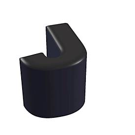 Buchstabenhocker, Kunstledersitz, Seitenflächen m. Stoffbezug, Sitzhöhe 450 mm, Buchstaben/Zahlen