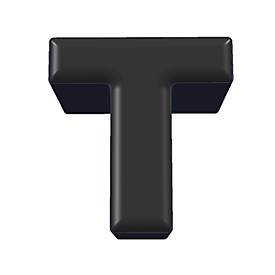 Buchstabenhocker, Kunstledersitz, Seitenflächen m. Stoffbezug, Sitzhöhe 450 mm, Buchstaben/Zahlen