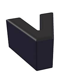 Buchstabenhocker, Kunstledersitz, Seitenflächen m. Stoffbezug, Sitzhöhe 450 mm, Buchstaben/Zahlen