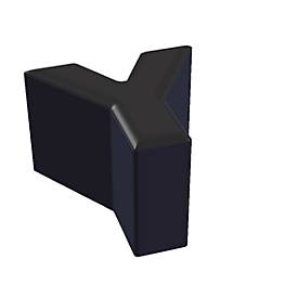 Buchstabenhocker, Kunstledersitz, Seitenflächen m. Stoffbezug, Sitzhöhe 450 mm, Buchstaben/Zahlen