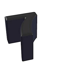 Buchstabenhocker, Kunstledersitz, Seitenflächen m. Stoffbezug, Sitzhöhe 450 mm, Buchstaben/Zahlen