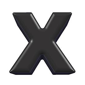 Buchstabenhocker, Kunstledersitz, Seitenflächen m. Stoffbezug, Sitzhöhe 450 mm, Buchstaben/Zahlen