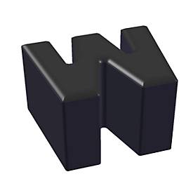 Buchstabenhocker, Kunstledersitz, Seitenflächen m. Stoffbezug, Sitzhöhe 450 mm, Buchstaben/Zahlen