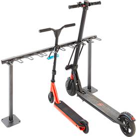 Bügelparker Mottez M509S, 1-seitig, für bis zu 9 Tretroller, B 1190 x T 200 x H 590 mm, Stahl pulverbeschichtet, anthrazit