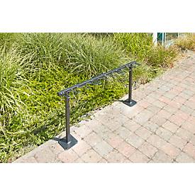 Bügelparker Mottez M509S, 1-seitig, für bis zu 9 Tretroller, B 1190 x T 200 x H 590 mm, Stahl pulverbeschichtet, anthrazit