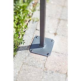 Bügelparker Mottez M509S, 1-seitig, für bis zu 9 Tretroller, B 1190 x T 200 x H 590 mm, Stahl pulverbeschichtet, anthrazit