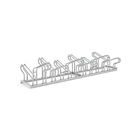 Bügelparker WSM, 2-seitig, für Reifen bis B 55 mm, B 2100 x T 3200 x H 500 mm, Stahl feuerverzinkt, 12 Einstellplätze, z