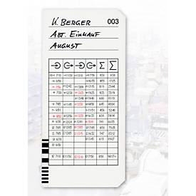 BÜRK Stempelkarte, kodiert, für Zeiterfassungsgerät K675/K975, 200 Stück