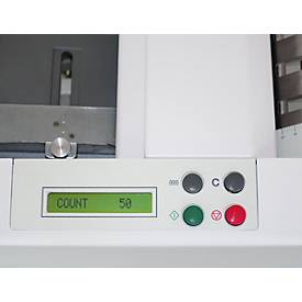 Büro-Falzmaschine IDEAL 8306, für Formate A4/12“, 4 Falzarten, bis 115 Blatt/min, bis 150 Blatt, Abschaltautomatik, weiß