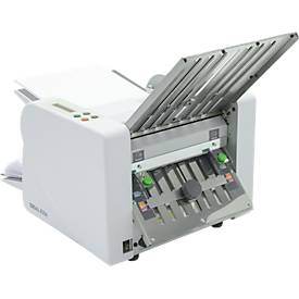 Büro-Falzmaschine IDEAL 8306, für Formate A4/12“, 4 Falzarten, bis 115 Blatt/min, bis 150 Blatt, Abschaltautomatik, weiß