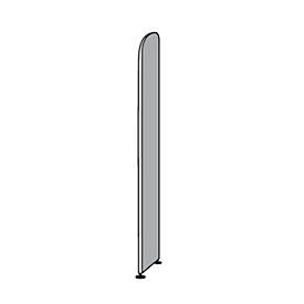 Büroregal Dante®, Abschlusswange, für Regale ohne Rückwand, H 2600 mm, weiß