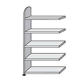Büroregal Dante®, Anbauregal, H 1900 x B 1000 mm, ohne Rückwand, lichtgrau
