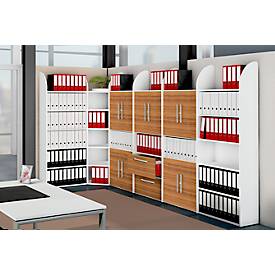 Büroregal Dante®, Regalfeld, H 2250 x B 800 mm, Rückwand, weiß