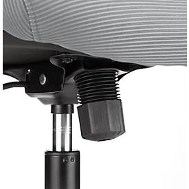 Bürostuhl CDP62, mit Armlehnen, Muldensitz, schwarz/grau