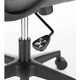 Bürostuhl CDP62, mit Armlehnen, Muldensitz, schwarz/grau