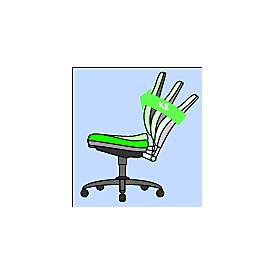 Image of Bürostuhl Punkt Ergo, Permanentkontakt, mit Armlehnen, ergonomische Lehne, breite Sitzfläche, schwarz