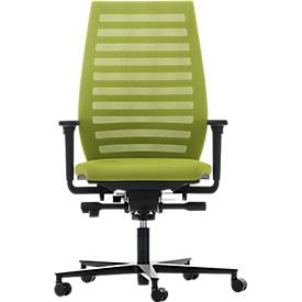 Bürostuhl R 12, mit Armlehnen, Gestell schwarz, grün