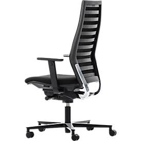 Bürostuhl R 12, mit Armlehnen, Gestell schwarz, schwarz