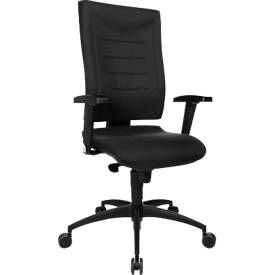 Bürostuhl SSI Proline P1, Synchronmechanik, mit Armlehnen & Lendenwirbelstütze, Bandscheibensitz