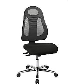 Bürostuhl Topstar FREE ART, Synchronmechanik, ohne Armlehnen, atmungsaktive Design-Rückenlehne, anthrazit