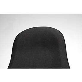 Bürostuhl Topstar POINT DELUXE, mit Armlehnen, Synchronmechanik, Bandscheibensitz, schwarz/chromsilber