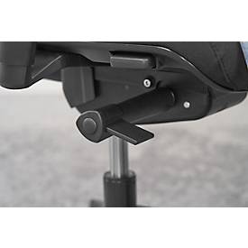 Bürostuhl WIKI, mit Armlehnen, Netz-Rücken, Gestell Aluminium poliert, türkis