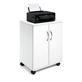 Bürowagen mit Flügeltüren, weiß