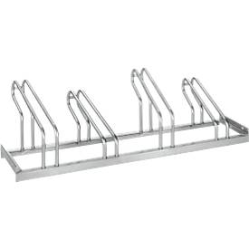 Bügelparker, 1-seitig, für Reifen bis B 55 mm, T 1850 x H 500 mm, Stahl feuerverzinkt, div. Anzahl Einstellplätze, montiert