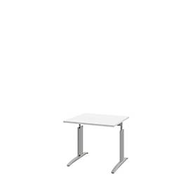 Bureau BARI, rectangulaire, forme A, pieds en C, l. 800 x P 800 mm, blanc
