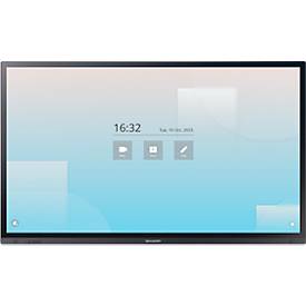 Business Monitor Sharp PN-LA752, InGlass™-Touch-Technologie, 75',3840 x 2160 px, IPS Panel, HDMI/DisplayPort/USB/LAN, 2 x 10 W, Intel™ SDM-Slot