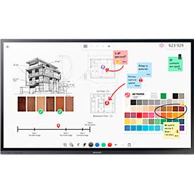 Business Monitor Sharp PN-LA862, InGlass™-Touch-Technologie, 86',3840 x 2160 px, IPS Panel, HDMI/DisplayPort/USB/LAN, 2 x 10 W, Intel™ SDM-Slot