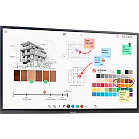 Business Monitor Sharp PN-LA862, InGlass™-Touch-Technologie, 86',3840 x 2160 px, IPS Panel, HDMI/DisplayPort/USB/LAN, 2 x 10 W, Intel™ SDM-Slot