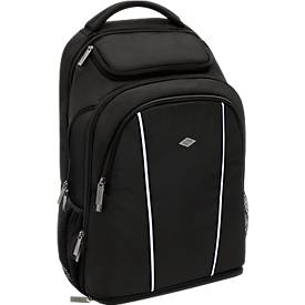 Business Rucksack WEDO, Polyester, Fächer f. Notebook/Tablet, Rückenpolster, 28 l, schwarz