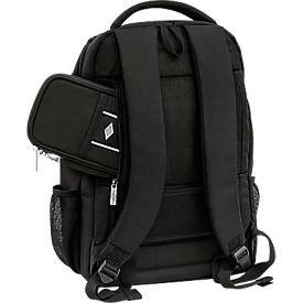Business Rucksack WEDO, Polyester, Fächer f. Notebook/Tablet, Rückenpolster, 28 l, schwarz