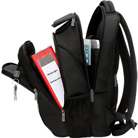 Business Rucksack WEDO, Polyester, Fächer f. Notebook/Tablet, Rückenpolster, 28 l, schwarz